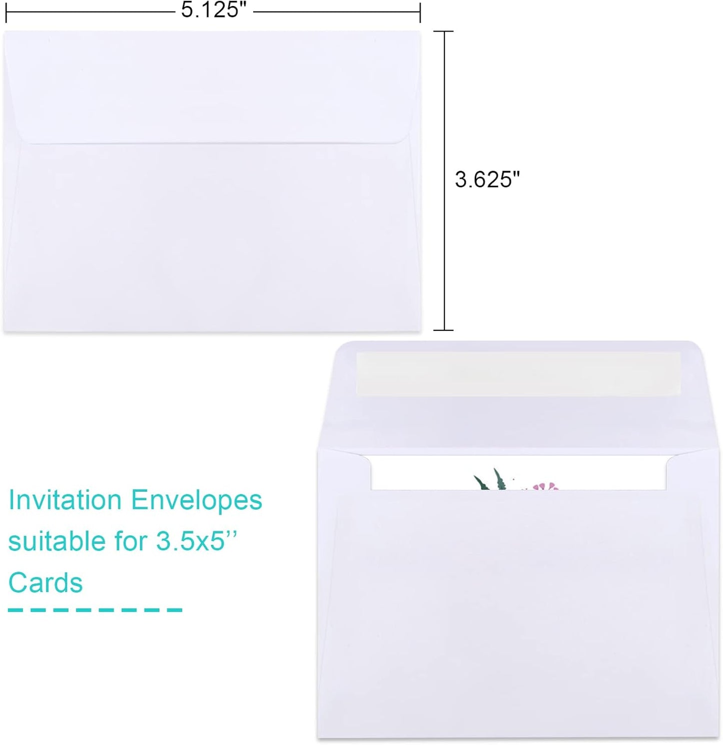 90 Packs A1 Envelopes, 3.5x5" Envelopes White, Small Envelopes RSVP Envelopes, Envelopes Self Seal for Weddings, Photos, Postcards, Greeting Cards, Mailing - Lumora Desk