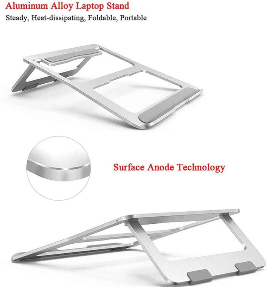 Soke-Six Laptop Stand,Aluminum Portable Foldable Laptop Support Stand Holder Desk Table Mobile Phone Stand for iPad MacBook Pro Air Notebook