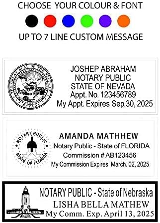 Notary Stamp Seal Ink Personalized Self Inking Stamp Custom Stamp Rubber Stamp Trodat 4913 Self Ink Notary Stamp - 7/8" x 2-3/8" Impression Area - Manufacturer Certificate Required