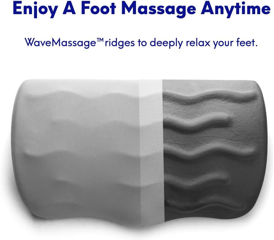 C CUSHION LAB Ergonomic Foot Rest for Under Desk - Patented Massage Ridge Design Memory Foam Foot Stool Pillow for Work, Home, Gaming, Computer, Office Chair - Footrest for Back & Hip Pain Relief