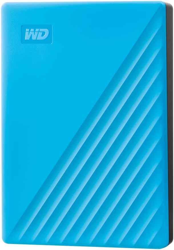 WD 4TB My Passport, Portable External Hard Drive, Blue, backup software with defense against ransomware, and password protection, USB 3.1/USB 3.0 compatible - WDBPKJ0040BBL-WESN