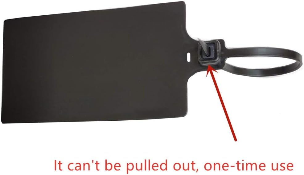 Plastic Seals Shipping Tags Logistics Use Big Sign Tie Large Label Tie, 255mm Total Length, Package of 100pcs (Black)