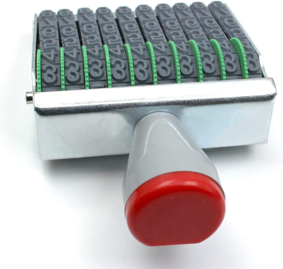 10 Digits Number Stamps Business Stamps Office Stamps Personalized Date Stamp Rubber Stamp Number Rubber Stamp Multi- Functional Creative Rolling Wheel Stamp Symbol Custom