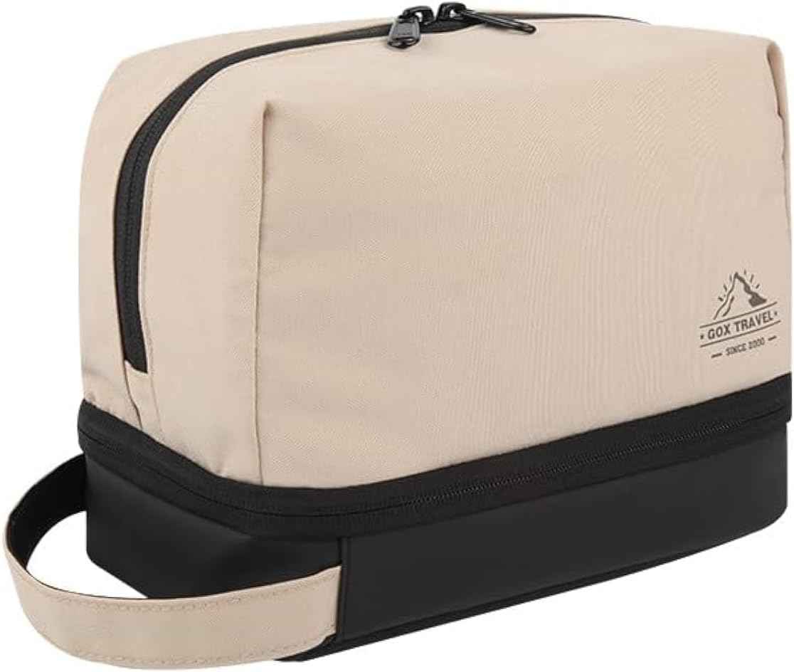 GOX Mens Toiletry Travel Bag Dopp Kit Case Water-resistant Shaving Bag for Toiletries Accessories Portable toiletry bag for Brushes Tools