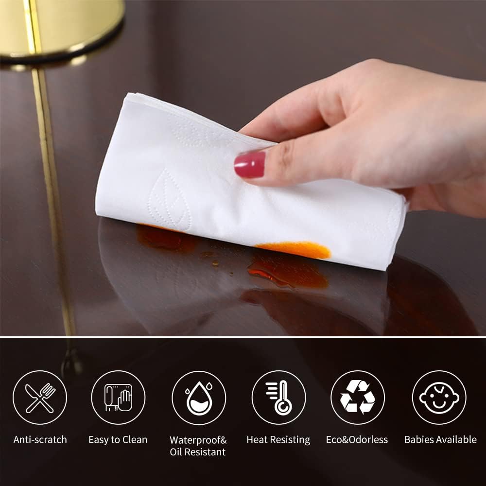 Vinyl Clear Tablecloth Cover Protector for Writing Desk-12 x 40 Inch Crystal Table Top Protector 1.5mm Thick Plastic Desk Pad Non-Slip Table Mats on top of Desks Coffee Table Dresser and Student Desk