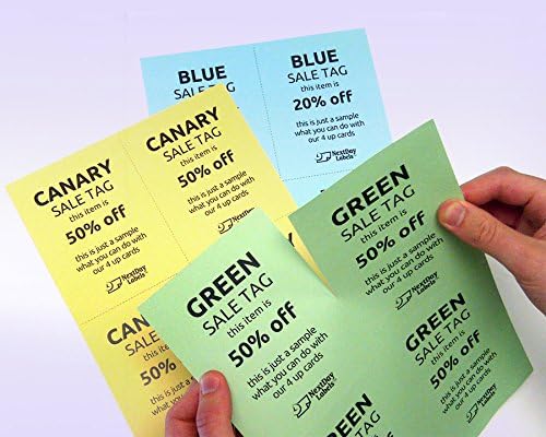 NextDayLabels - 8-1/2" x 11" Laser/Inkjet Postcards 4 Per Page, (4-1/4" x 5-1/2" Each Card | Blue, 1000 Cards)