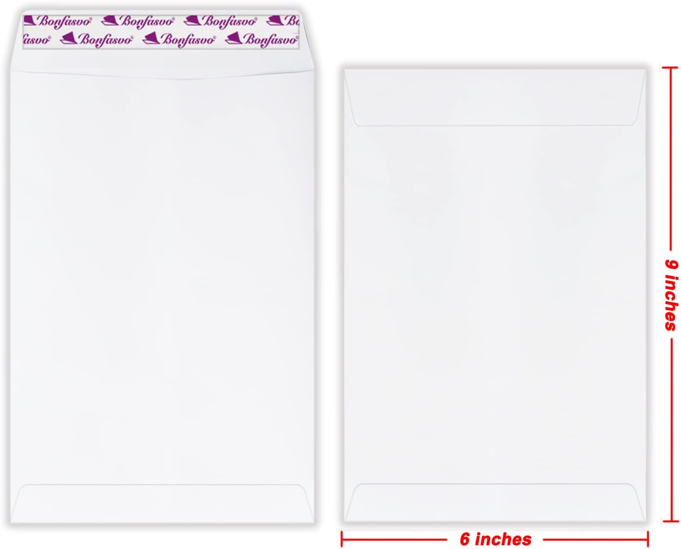 300 Pack 6x9 White Catalog Envelopes Peel & Seal Security Mailing Envelopes 120GSM Kraft Paper self Seal Envelopes for Invitations Papers Photos Documents Pictures Papers Files - Lumora Desk