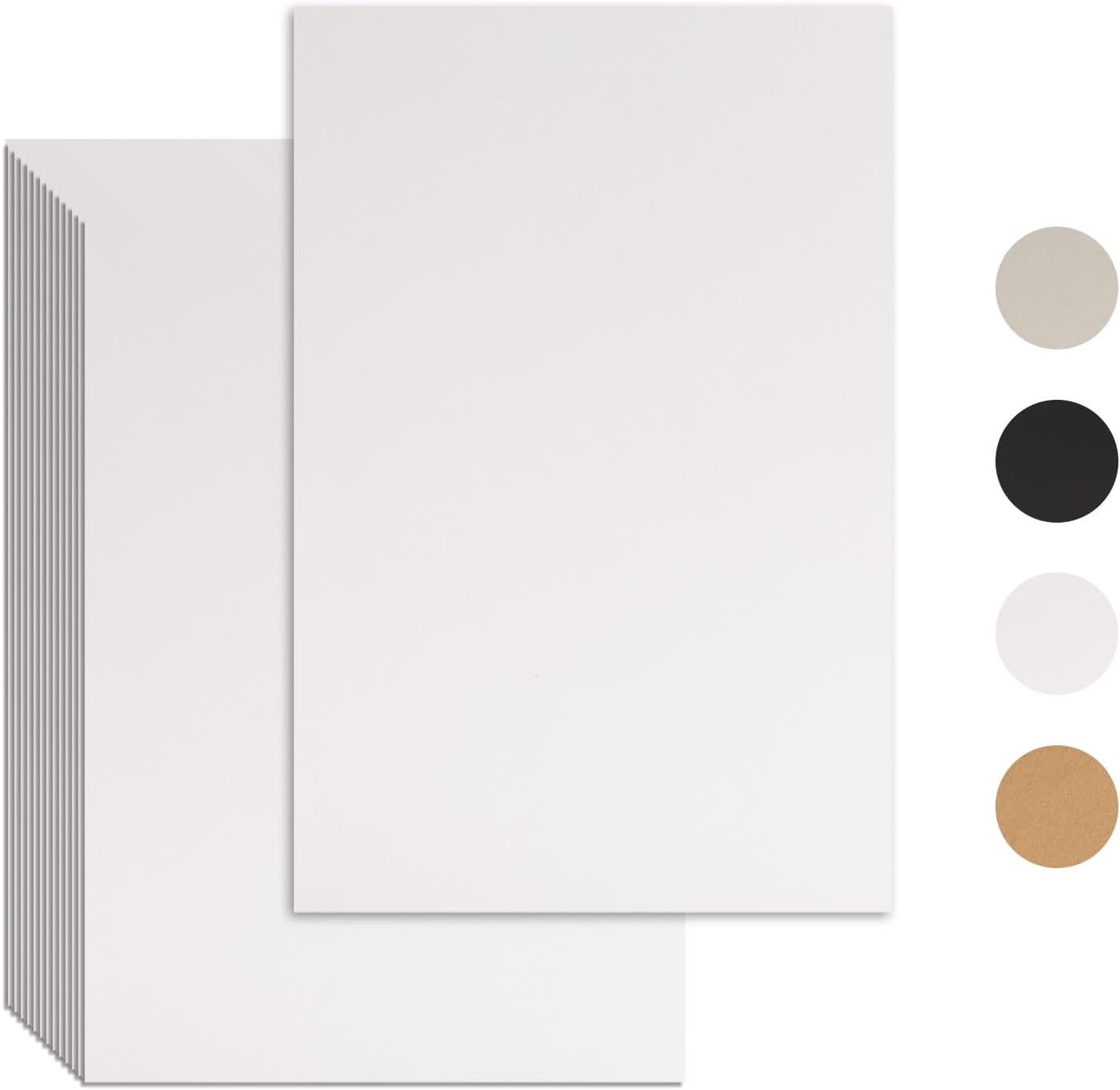 25 Pcs Book Board, Binder Board, Cover Board, Heavy Duty Chipboard for Book Binding, DIY Cardboard (White, 10 x 12.5 Inch 80PT)