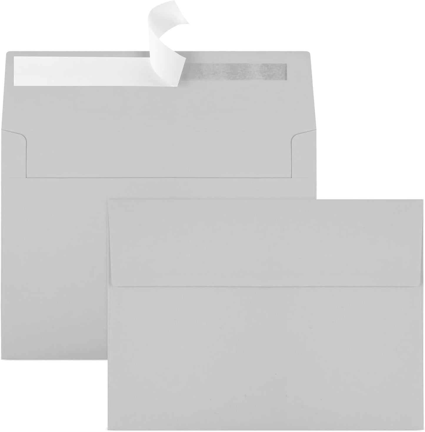 50 Packs 5x7 Dark Gray Envelope, Gray Envelopes 5x7, Dark Gray Invitation Envelope, Envelopes Self Seal for Weddings, Invitations, Photos, Greeting Cards, Mailing (Light grey) - Lumora Desk