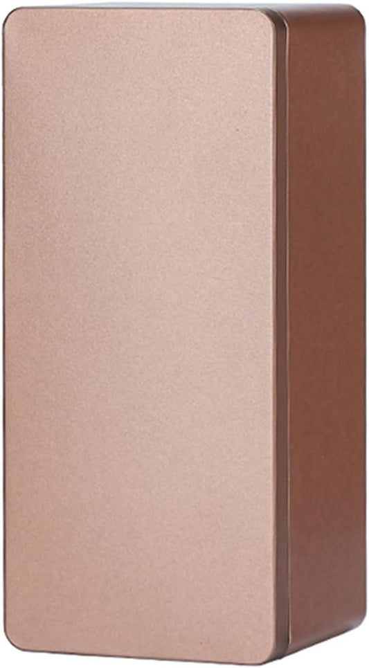 Metal Cash Box Money Holder Money Box for Cash Single Row Currency Tray Money Storage Box with Lid Cash Organizer Money Saving Organizer Money Gift Box Organizer Gold, 7.28 x 3.35 x 2.76 Inch