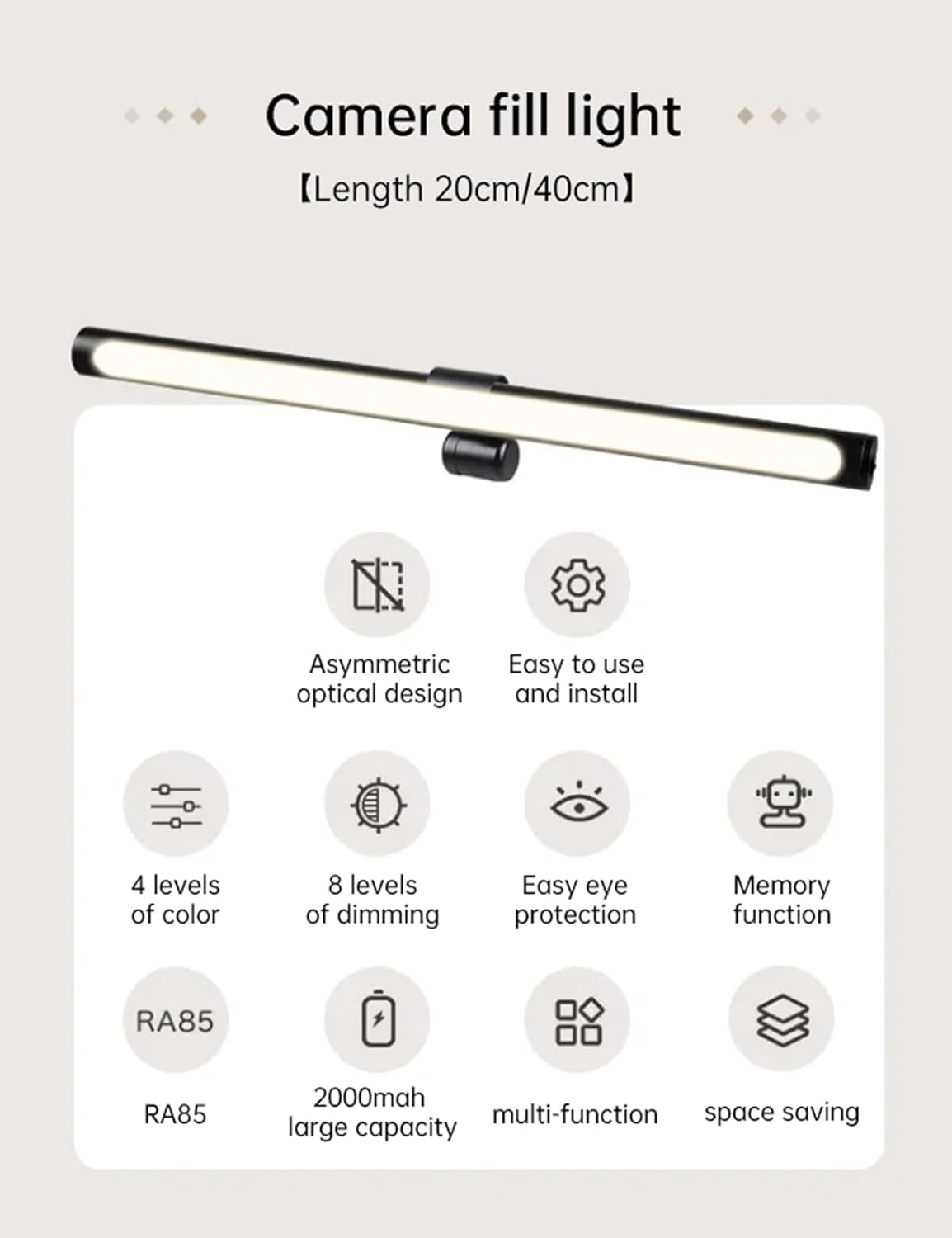 Computer Light with Clamp, Desk Lamp, Lamps for Office, 5500K Ultra Bright Adjustable Dimming, Desk Lights for Computer, Outdoor use. - Lumora Desk