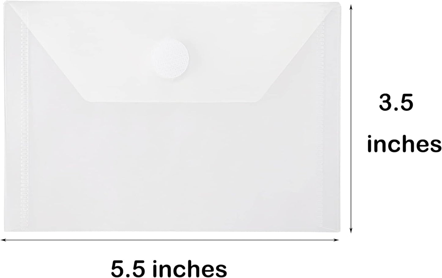 3x5 Plastic Envelopes Hook Loop Closure Coupon Receipt Storage Holder 80 Pack (80 pack)