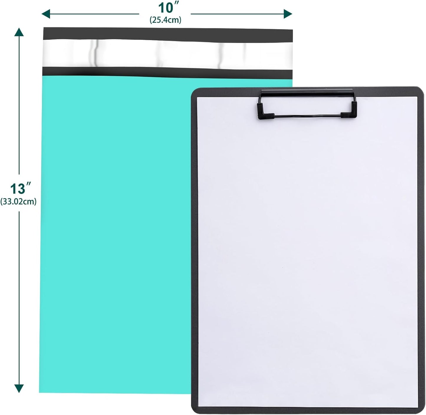 Poly Mailers 10x13 Inch 200 Pcs, Teal Shipping Bags, Mailing Envelopes with Self Seal Adhesive Strip, Waterproof and Tear-Proof Poly Bags for Non-Fragile Items - Lumora Desk