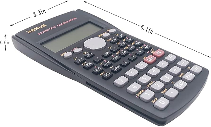RENUS 8 Packs, 2-Line Engineering Scientific Calculator Function Calculator for Student and Teacher 16 AAA Batteries Included