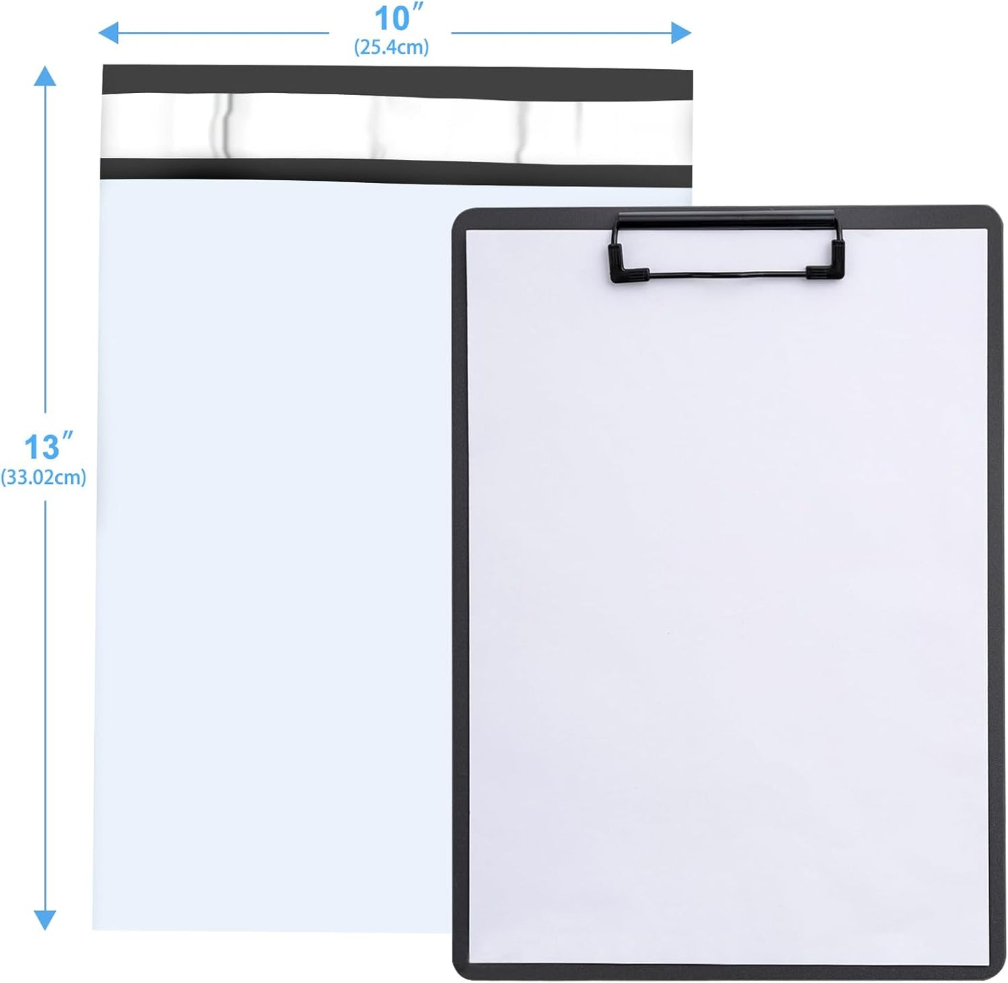 Poly Mailers 10x13 Inch 200 Pcs, White Shipping Bags, Mailing Envelopes with Self Seal Adhesive Strip, Waterproof and Tear-Proof Poly Bags for Non-Fragile Items. - Lumora Desk