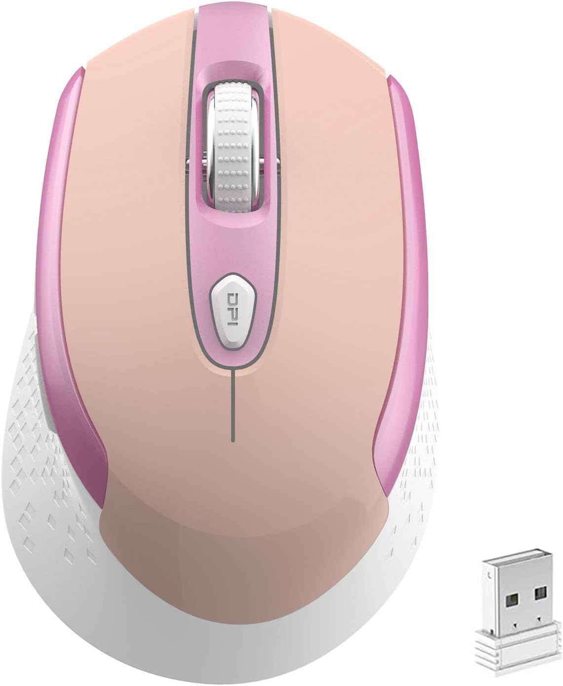 RaceGT Wireless Mouse - 2.4G Silent Cordless for Laptop, Desktop, MacBook, PC - 6 Buttons, 3 Adjustable DPI