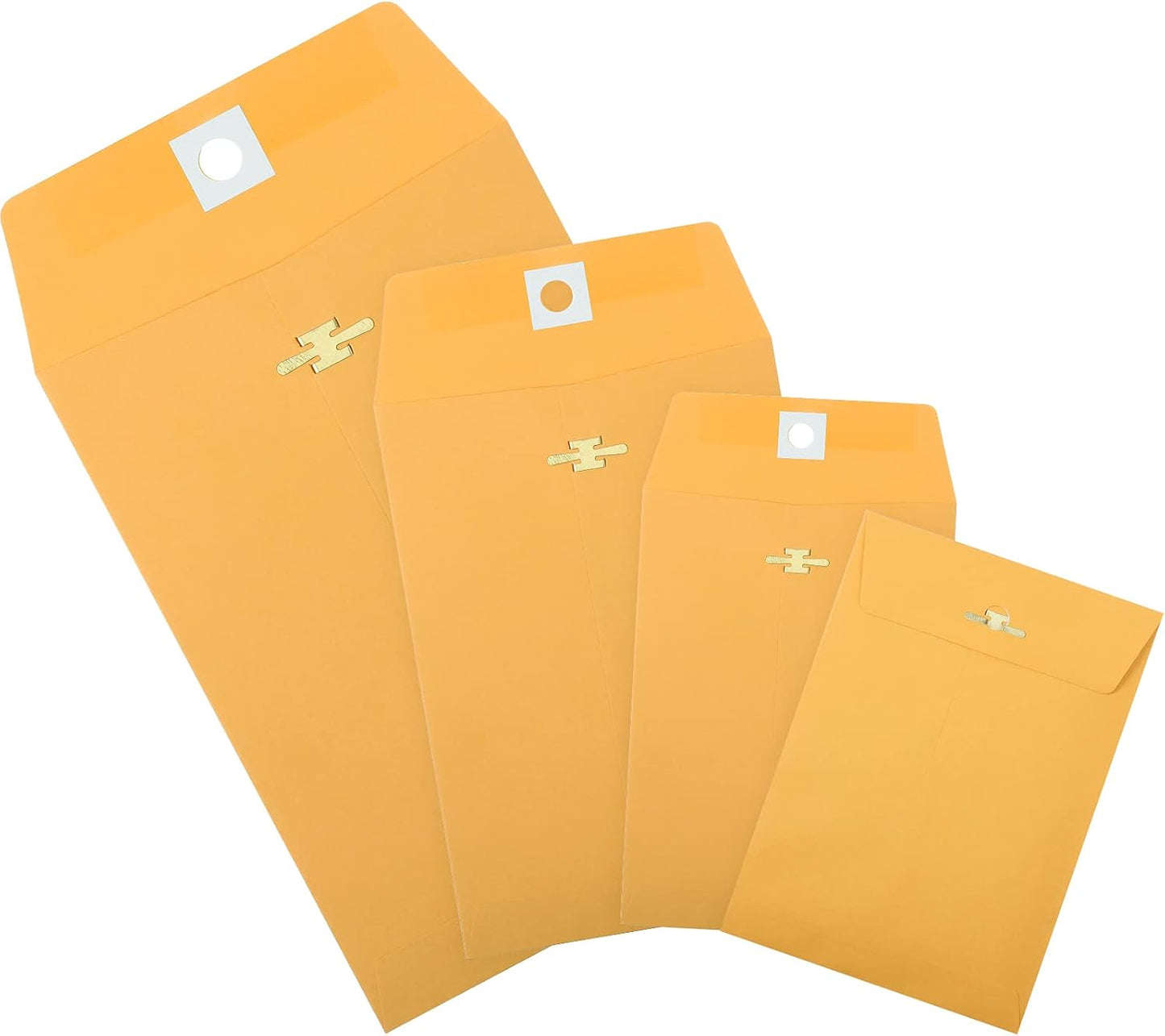 Zonon 100 Pieces 3 Sizes Clasp Envelopes Kraft Paper Catalog Clasp Envelope with Clasp Closure for Filing, Storing, Privacy Ensuring or Mailing Documents (10 x 13 Inch, 9 x 12 Inch, 6 x 9 Inch) - Lumora Desk