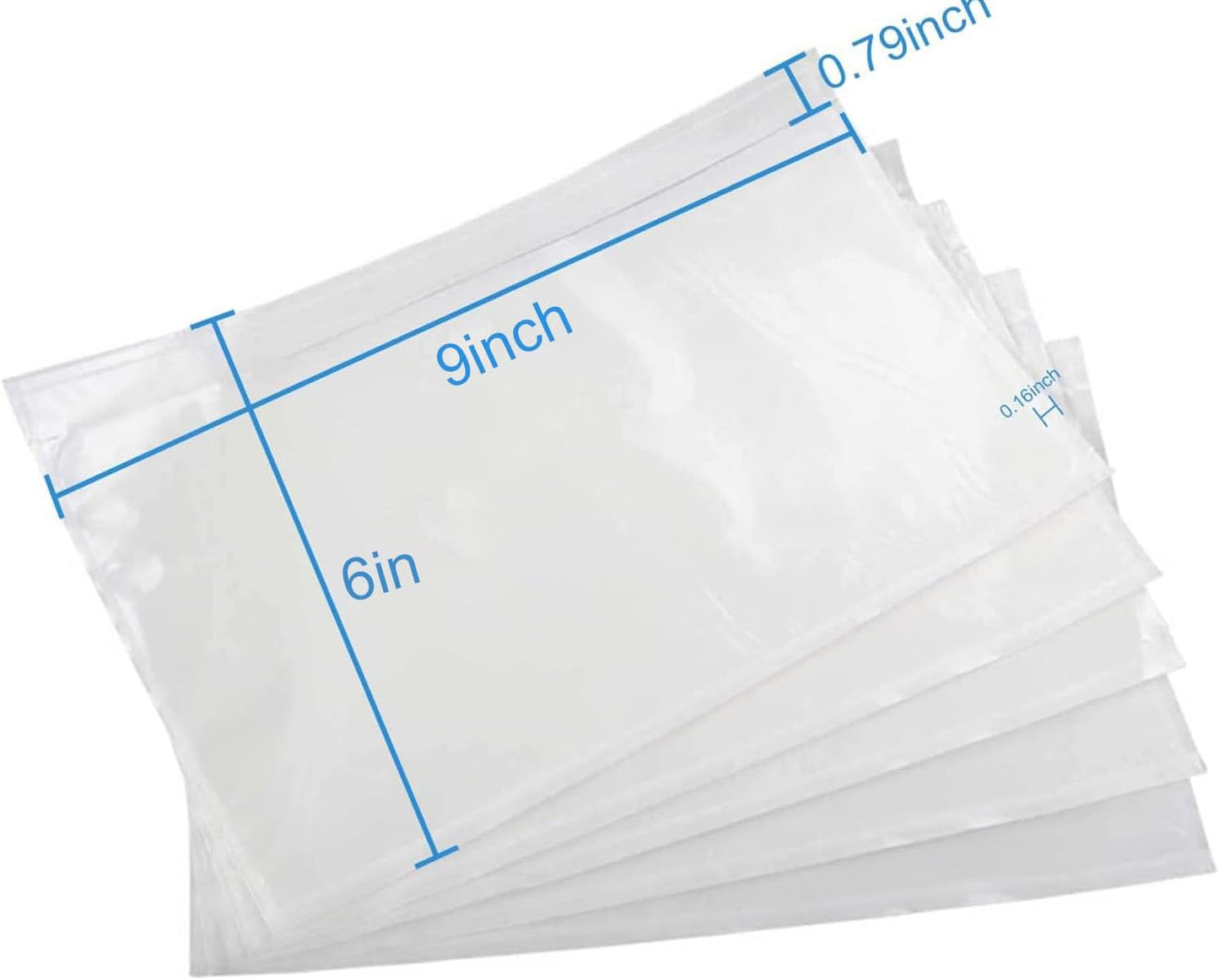 Coopaty 6" x 9" Adhesive Packing List Envelopes Clear Plastic Mailing Shipping Envelope Pouch (200 Pack)