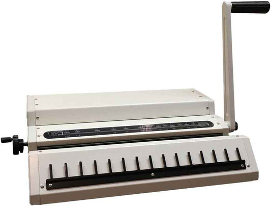 Manual Wire Binding Machine | 22 Sheet Punch Capacity | Bind up to 120 Sheets | 34 Fully Disengageable Dies | 3:1 Pitch | 2-Year Warranty