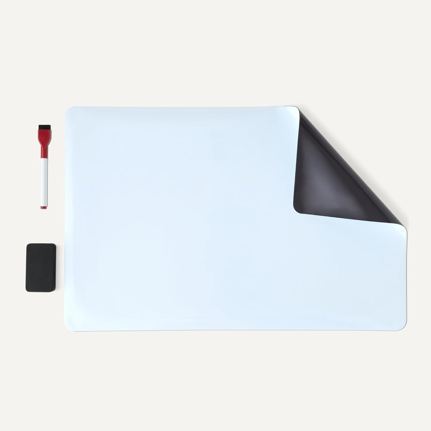 Amazon Basics Magnetic Dry Erase Board, Fridge WhiteBoard, Sheet 20" x13", 2 Markers and Eraser - Lumora Desk