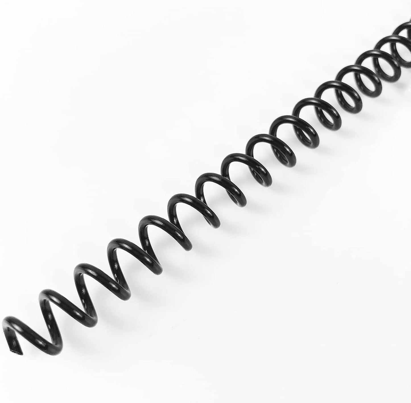 Binditek 100 Pack Plastic Spiral Binding Coils, 6mm(1/4"), 30 Sheet Capacity, 4:1 Pitch, Black, 48Loops, for Letter Size, for Students and Coworkers