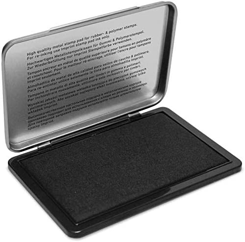 Trodat Imprint 9070M Metal Stamp Pad, 1-7/8" x 2-3/4", Black