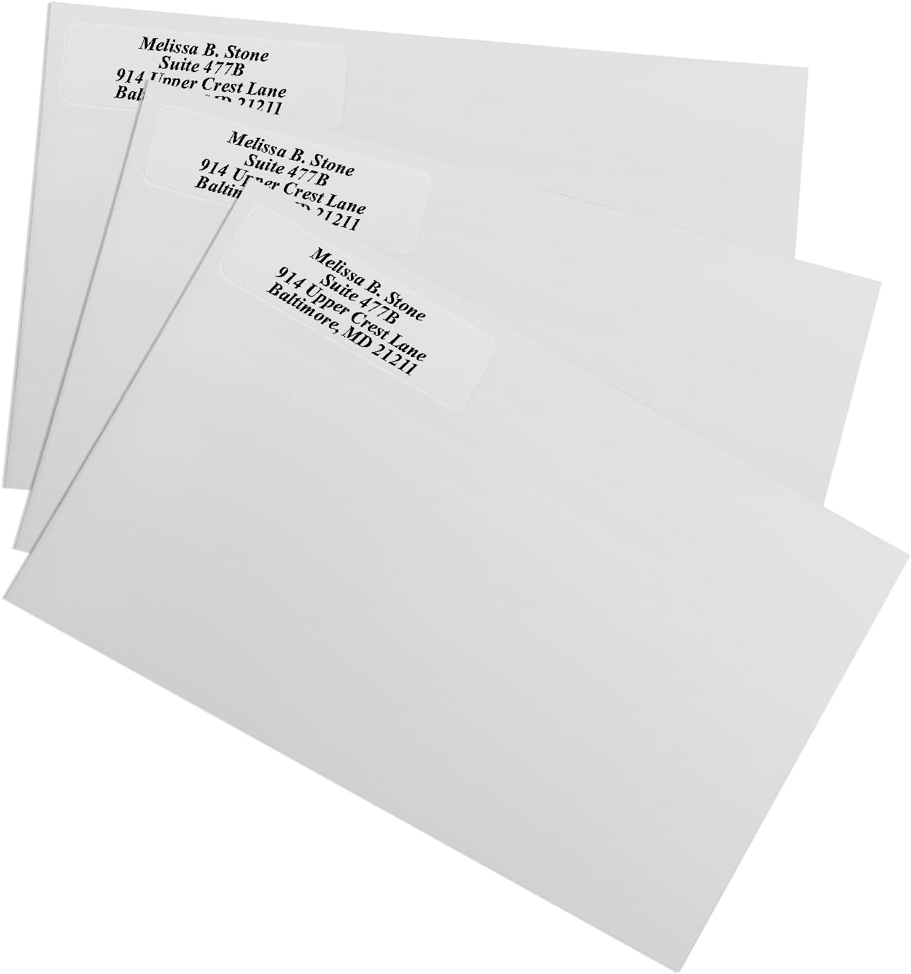 Clear Personalized Return Address Labels with Elegant Dispenser - Roll of 500 Custom See Through Transparent Stickers