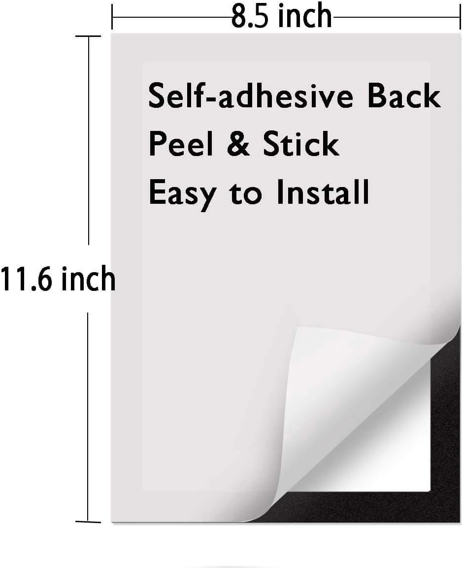 Document Sign Holder Pockets with Adhesive Back, Plastic Poster Picture Notice Display Frame for Window/Door/Wall/Cabinet, 8.5 x 11.6 Inches, Silver, 2 Pack