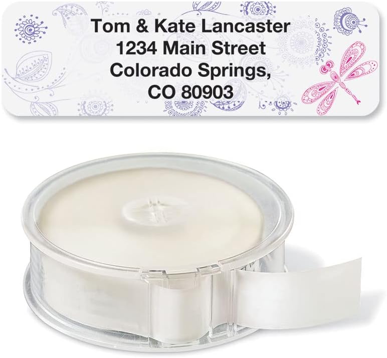 Colorful Images Flower Garden Rolled Personalized Return Address Mailing Labels with Dispenser, Customize with Name & Shipping Address, 500 ¾” x 2½” Self Adhesive, Easy Peel Label Roll - Lumora Desk