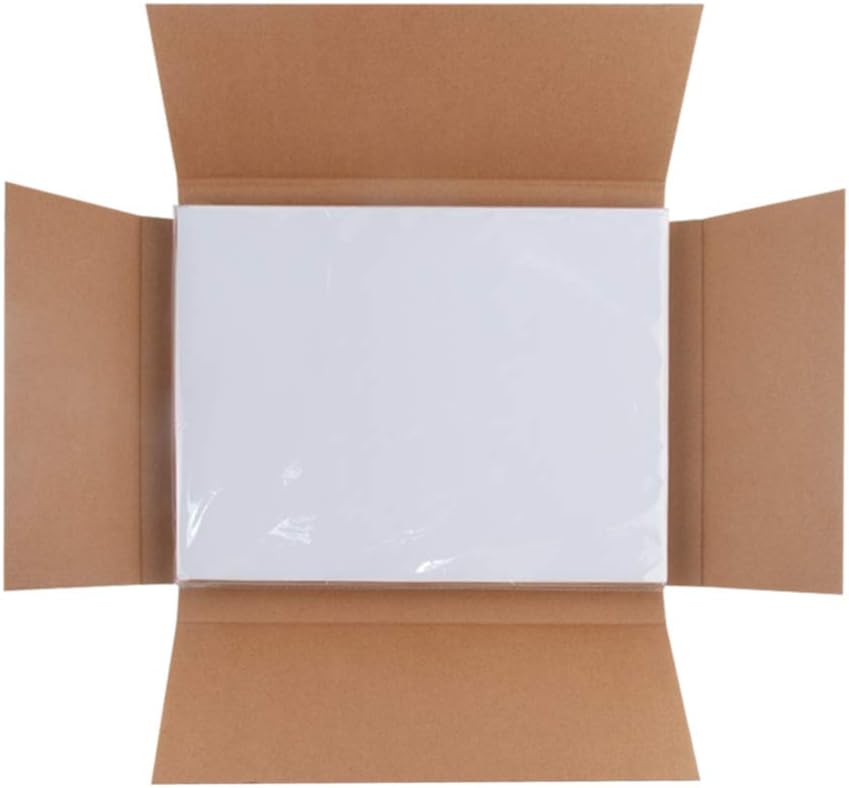 L LIKED 500 Sheets Matte Sticker Paper Full-Sheet 8-1/2" x 11" Self Adhesive Shipping Labels for Laser & Inkjet Printers, White (500 Labels)