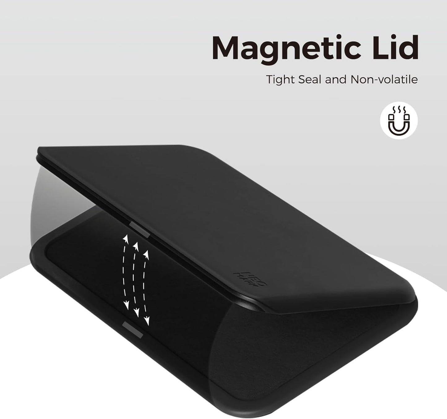 Large Stamp Pad Kit (1oz Ink Included) - 3.50"x 6.25", Magnetic Lid, Premium Quality Felt Stamp Pad (Black)