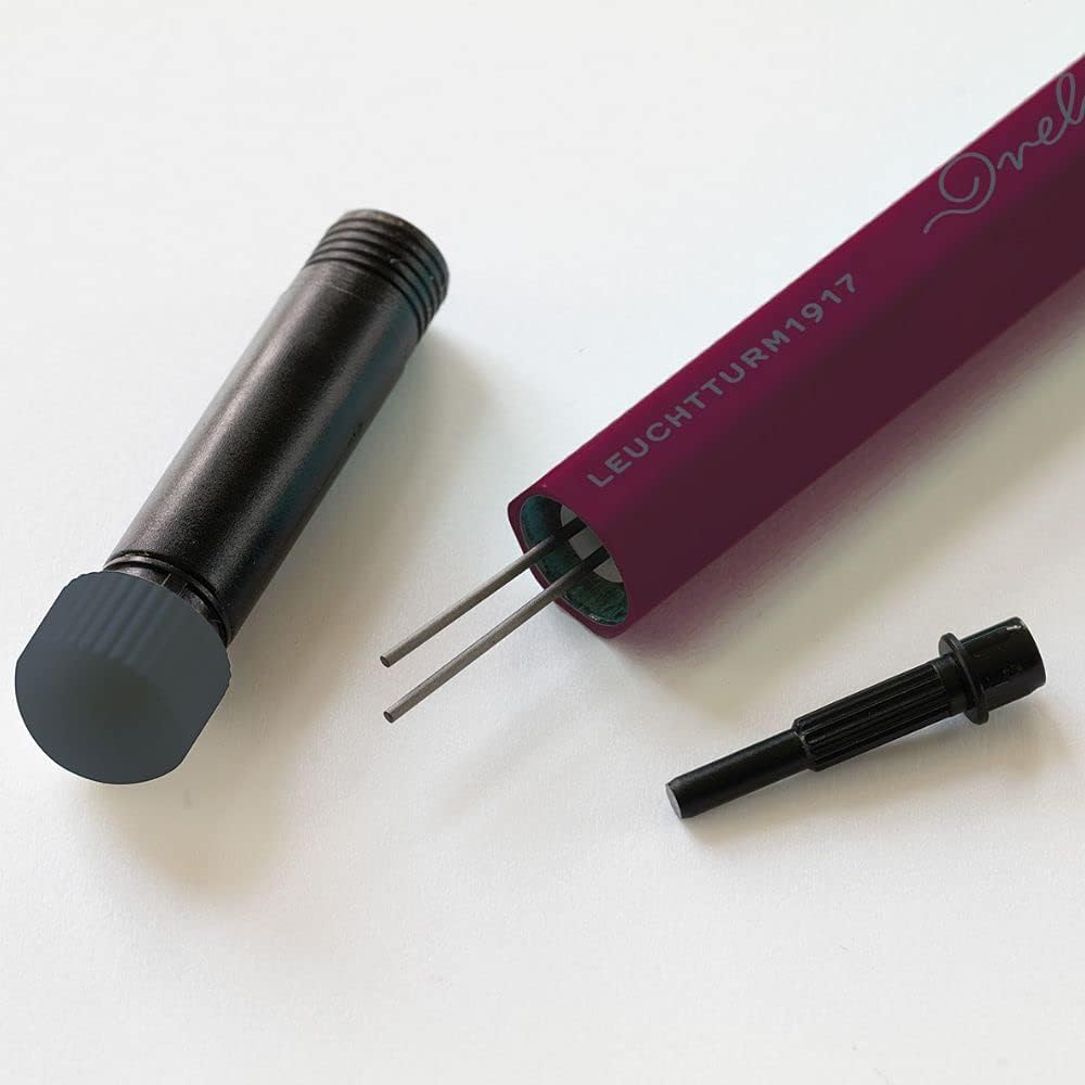 LEUCHTTURM1917 - Drehgriffel Mechanical Pencil - Refillable Writing Stylus with 0.7 mm HB Graphite Lead (Red)