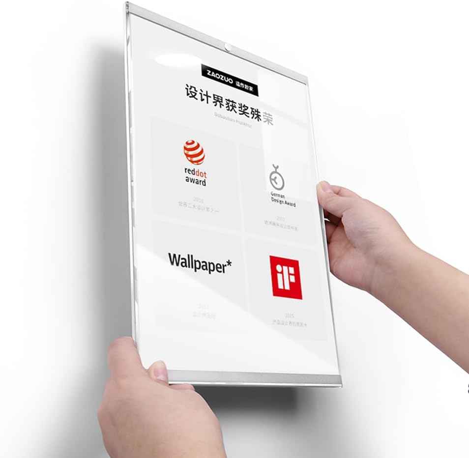 Wall Mount Acrylic Sign Holder Self Adhesive Magnetic Display Frame Clear Document Frame for Office, Store, School, Home, Wall Picture Frame (Horizontal A5 148×210mm/5.83×8.27inches)