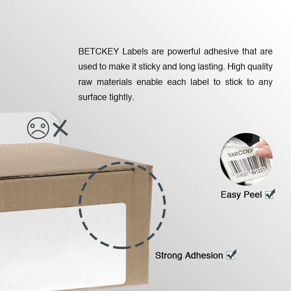 BETCKEY - Compatible DYMO 30324 (2-1/8" x 2-3/4") Multipurpose Labels, Perforated, Compatible with DYMO Labelwriter 450, 4XL, NOT Fit 550 & 5XL [1 Roll/400 Labels]