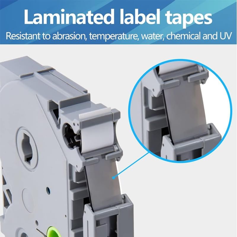 10 PK TZE-231 Compatible Label Tape Replacement for Brother TZe-231 TZ-231 Laminated P-Touch Label Maker Tape, Black on White, for PT-D200 PT-D210 PTH100 PT-D400, 0.47" x 26.2'