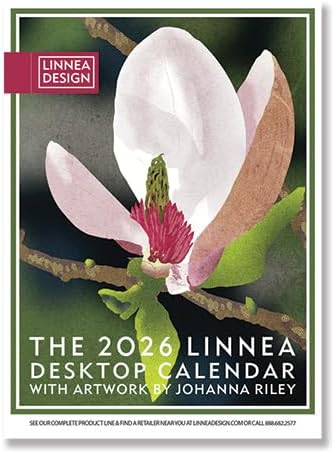 Linnea Design 2026 Desktop Calendar 5 x 7" Artwork by Johanna Riley