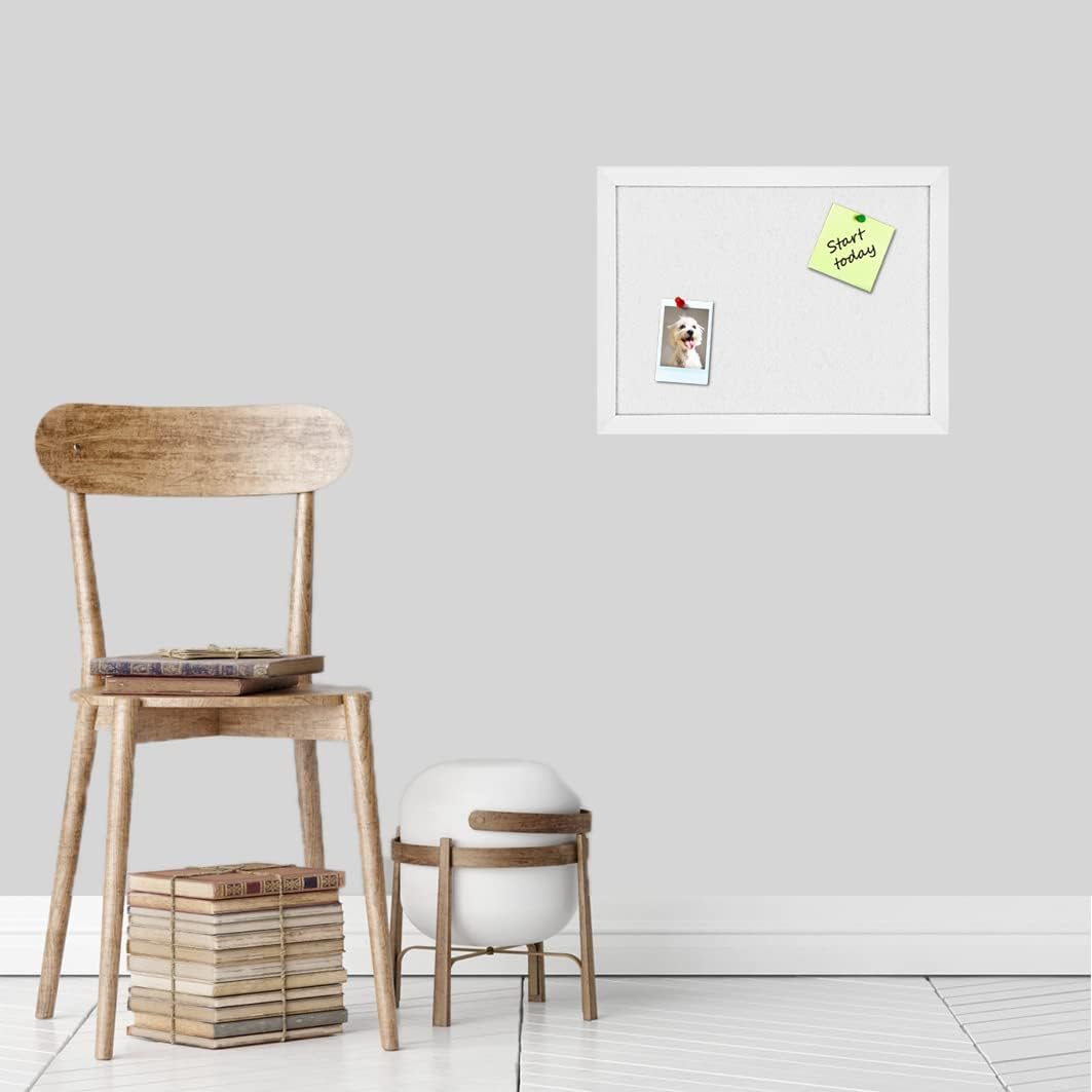 TORASO Cork Board Bulletin Board, Cork Boards for Walls with Pins, Eye Bolts, gaskets, Screws, Pin Board for Office, School and Home (White, 11“x14.5” - 2p) - Lumora Desk
