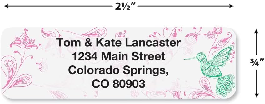 Colorful Images Flower Garden Rolled Personalized Return Address Mailing Labels with Dispenser, Customize with Name & Shipping Address, 500 ¾” x 2½” Self Adhesive, Easy Peel Label Roll - Lumora Desk