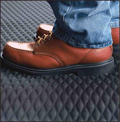 American Floor Mats Hog Heaven Premium 7/8" Black & Black Border 5' x 6' Nitrile Backed Anti-Fatigue Comfort Mat