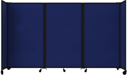 Versare Room Divider 360 Portable Wall Partition | Folding Panels | Large Freestanding Divider | Locking Wheels | Temporary Room Separator