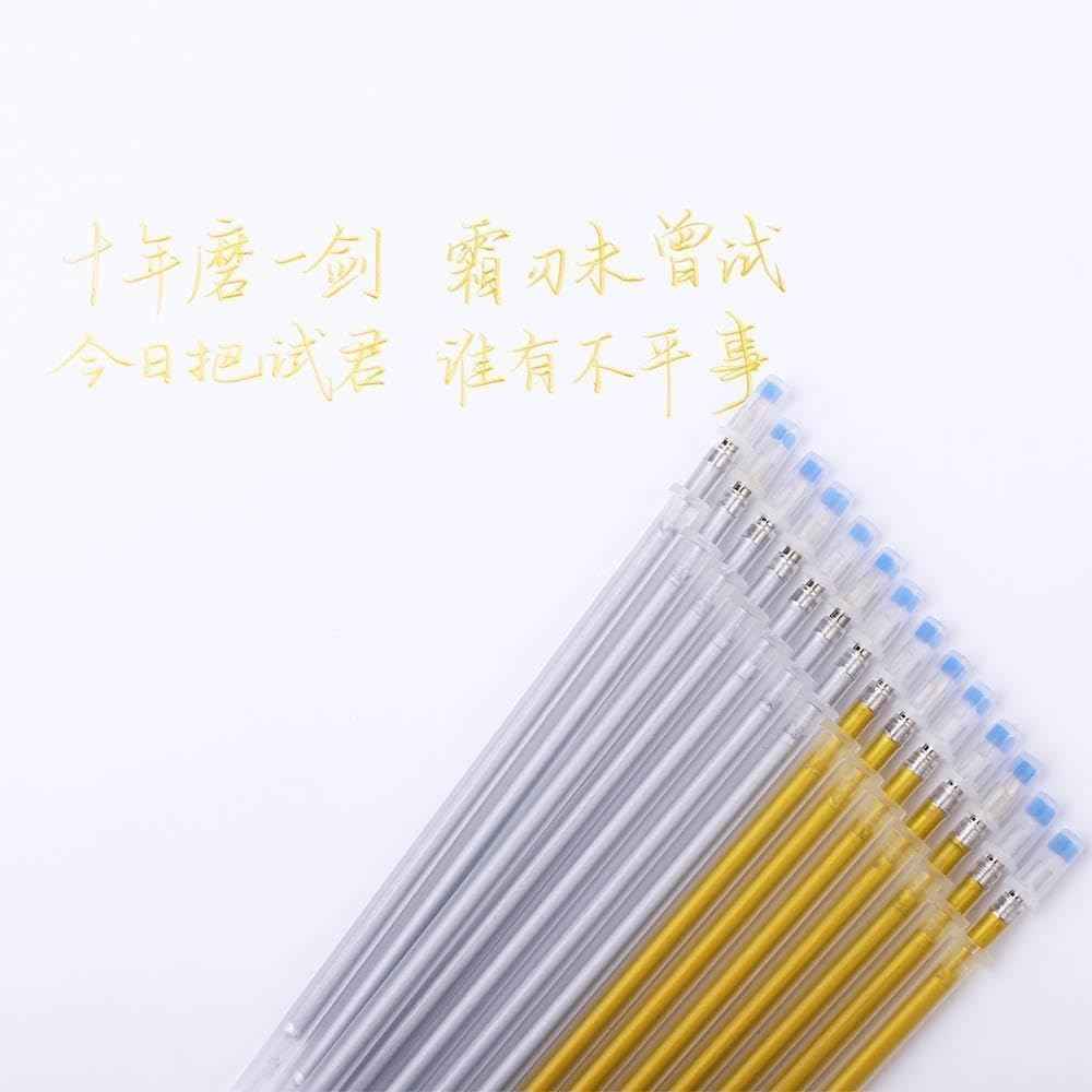 20 Pcs White Gel Pen Refills, Glitter and Metallic Gel Pen Refills, Gel Ink Pen Replacement Coloring Pens Art Marker for Crafting Drawing，Pens and Refills（0.7mm）