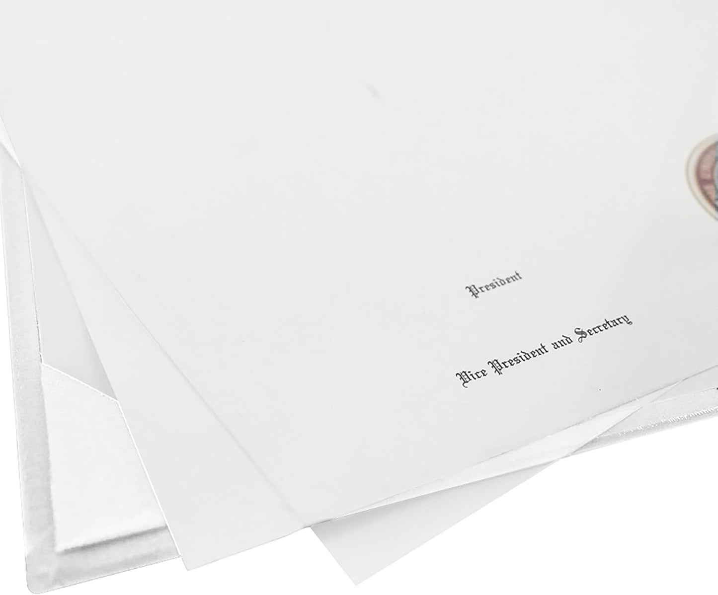 GraduationMall 8.5"x11" Smooth Padded Diploma Cover Certificate Holder White,12-Packs