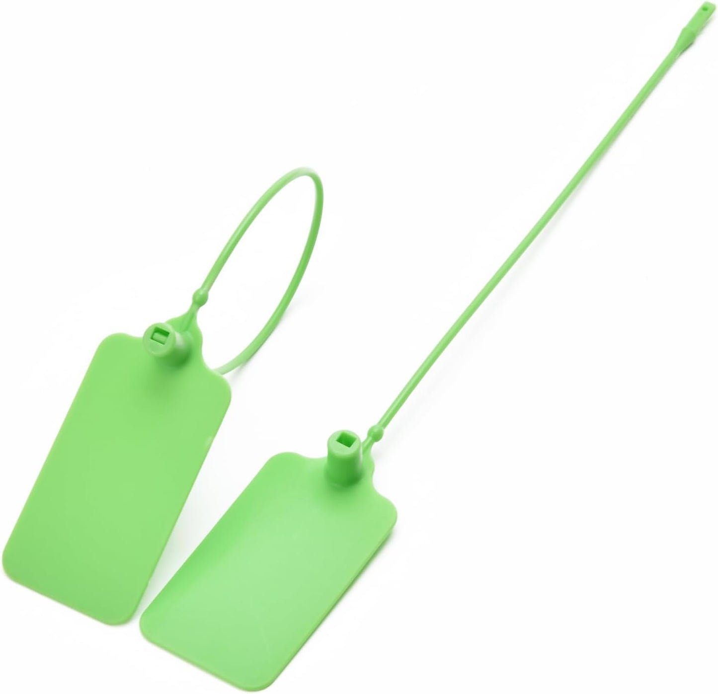 30 Writable Marking Plastic Tags Labels with Marker Pen, 1.18" x 2.16" Blank Waterproof Hanging Tag, Multi Purpose Name ID Tag for Keys, Backpack, Luggage, Logistic, Retail Inventory (Green, 30pcs)