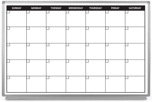 Month Calendar Dry-Erase Scheduling Whiteboard 60" x 40" - Lumora Desk