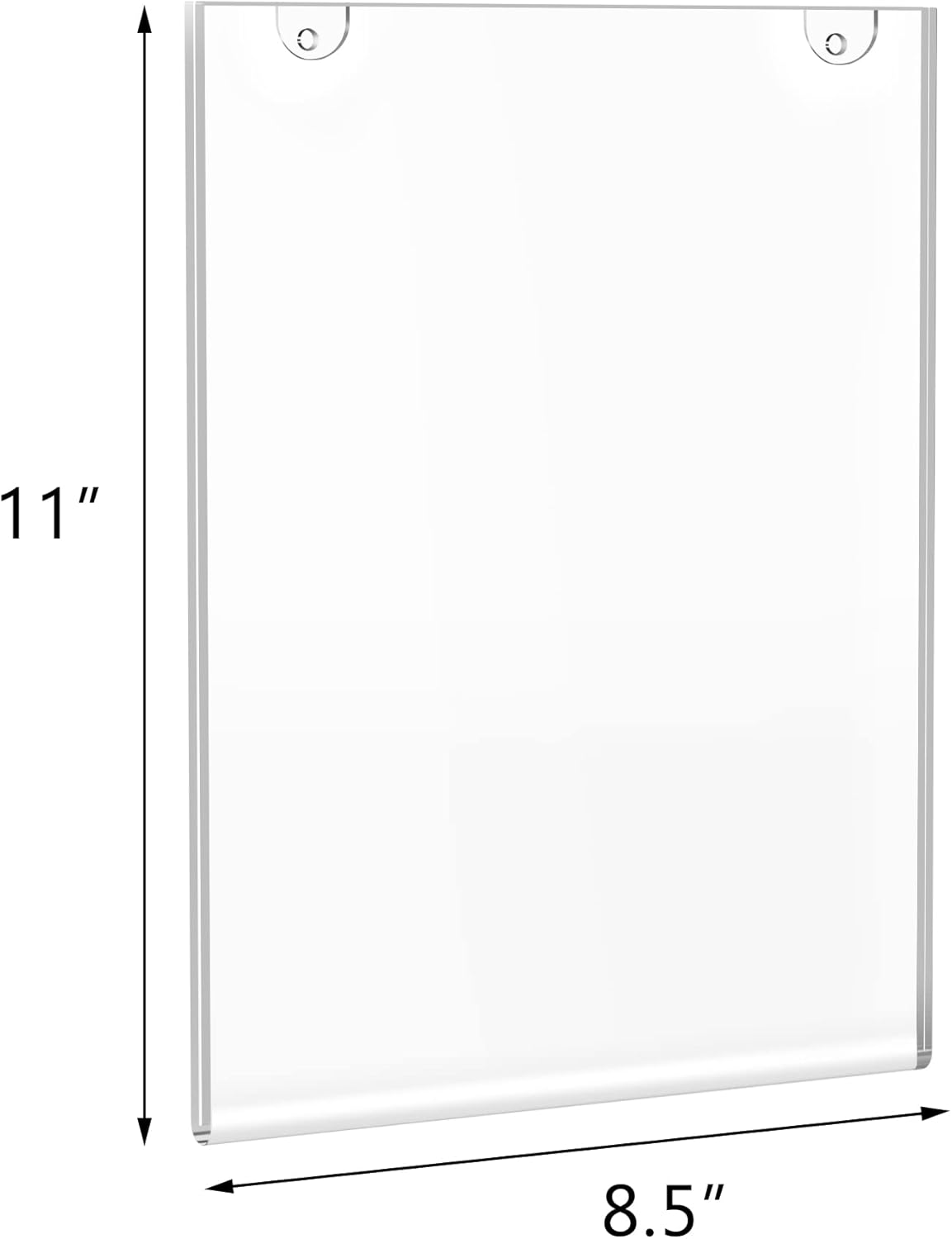 Relx Acrylic Sign Holder 8.5 x 11, Acrylic Display Stand with Screws and 3M Tape, Wall Mount Clear Frames Plastic Sign Holder for Store, Restaurant (12 Pack)