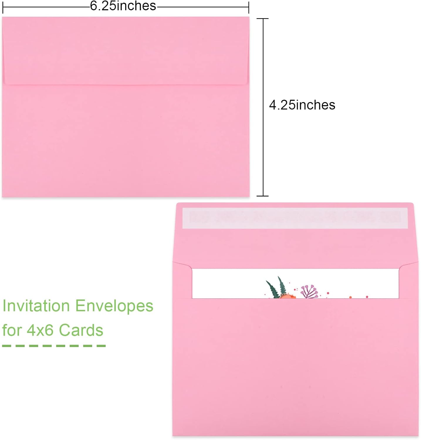 70 Packs A4 Envelope, Pink A4 Envelopes, 4x6 Photo Envelopes for Invitations, Envelopes Self Seal for Weddings, Baby Shower, Photos, Postcards, Greeting Cards, Mailing - Lumora Desk