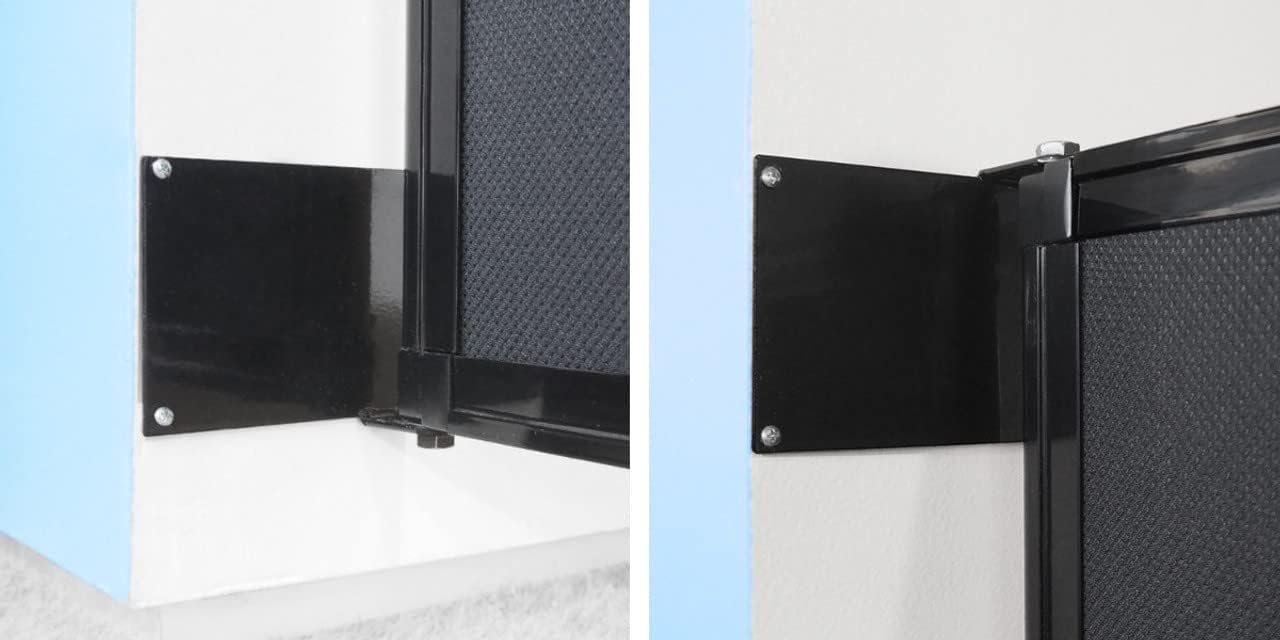 Wall-Mounted Sliding StraightWall Room Divider | Adjustable Widths | Locking Wheels | Room Separator | Up to 19'9" Wide x 6' Tall Royal Blue Fabric Panels - Lumora Desk