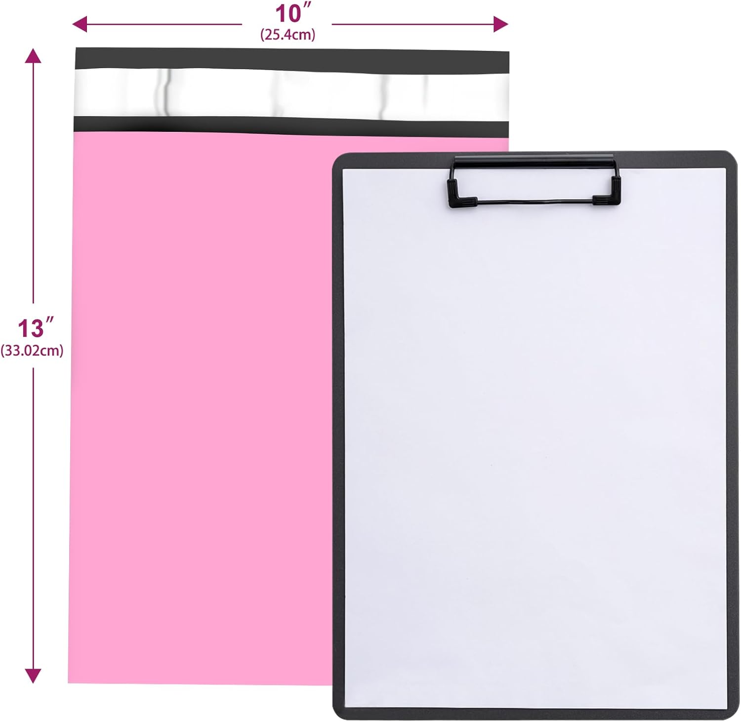 Poly Mailers 10x13 Inch 200 Pcs, Pink Shipping Bags, Mailing Envelopes with Self Seal Adhesive Strip, Waterproof and Tear-Proof Poly Bags for Non-Fragile Items - Lumora Desk