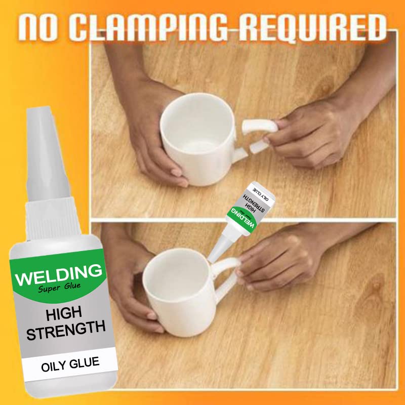 Jue-Fish Multifunctional Glue, Welding High-Strength Oily Glue, Universal Super Glue, Instant Bonding, Strong Adhesion, Repairs Last Long Time for Metal, Wood, Ceramics,Leather, Glass (clear4pc)