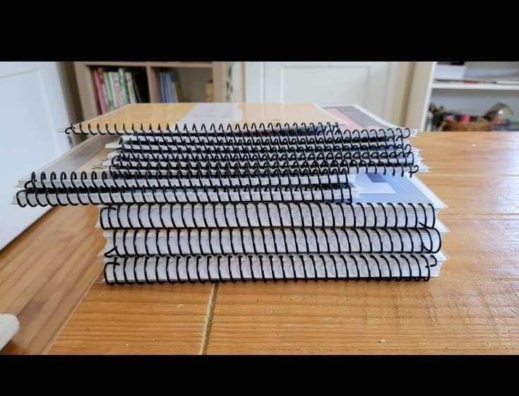 Plutreas 100 Pack Plastic Spiral Binding Coils, 4:1 Pitch, Spiral Binding Spines for Office Documents, Engineer Papers, Business Projects (10mm (75 Sheet Capacity))